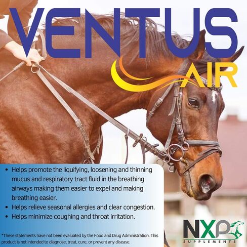 Ventus Air - تدعم التنفس مكملات الحساسية المخاطية للخيول بواسطة مكملات NXP - 1 كوارت (32 أوقية) in Saudi Arabia