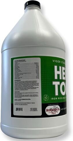 Hemotonic - Iron Grich Multi -Viti -Vitamin Tonic Tonic Power Builder & Energy Revitalizer للخيول بواسطة المنتج البيطري Saratoga (1 QT) in Kuwait