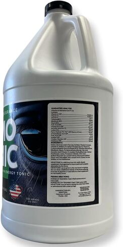 Hemotonic - Iron Grich Multi -Viti -Vitamin Tonic Tonic Power Builder & Energy Revitalizer للخيول بواسطة المنتج البيطري Saratoga (1 QT) in Kuwait