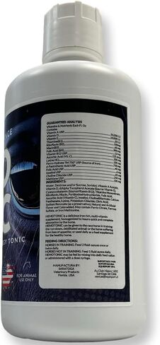 Hemotonic - Iron Grich Multi -Viti -Vitamin Tonic Tonic Power Builder & Energy Revitalizer للخيول بواسطة المنتج البيطري Saratoga (1 QT) in Kuwait