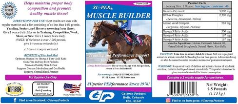 SU-PER Muscle Builder Horse Supplement - Training and Performance Support for Exercising Muscle - 2.5 Pound, (2 Pack) in Saudi Arabia
