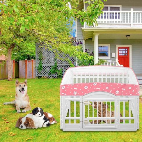 Dog Playpen Mesh Top Lid Fits for 36 Inch 4 Panels Crate Cover, Black in Saudi Arabia