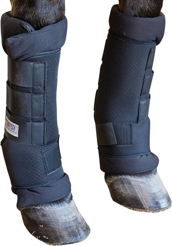 Dura-Tech Tekno-Dri Breathable Quick Wraps for Horses | Size Large | Easy to Use Two-Piece Design | Outstanding for Extra Protection | Breathable Neoprene Outer Wrap | Moisture Wicking Inner Wrap in Kuwait