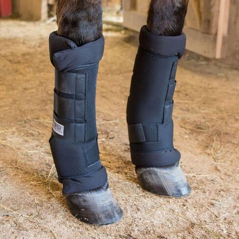 Dura-Tech Tekno-Dri Breathable Quick Wraps for Horses | Size Large | Easy to Use Two-Piece Design | Outstanding for Extra Protection | Breathable Neoprene Outer Wrap | Moisture Wicking Inner Wrap in Kuwait