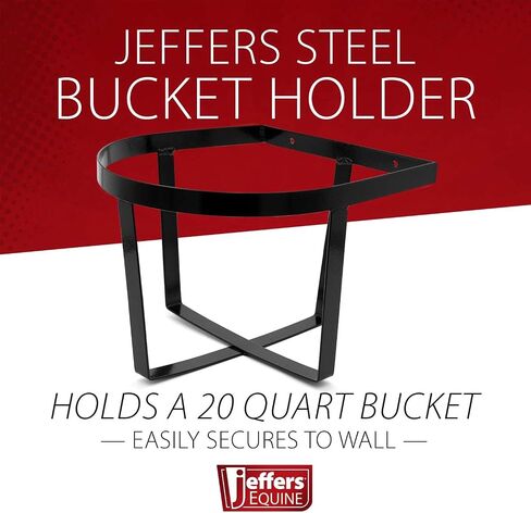 حامل قوس دلو العمودي Jeffers - خطاف آمن للخدمة الشديدة لدلاء 20 ربعًا أو ماءًا أو تغذية - يتصاعد على الحظيرة والسياج وجدار المماطلة - الحيوانات الأليفة ، المزرعة ، الحصان ، استخدام الماشية - هدية منظم أعلى in Kuwait