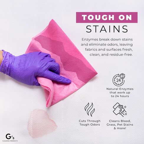 G's Cleaning Biodechgedable Stain & Odor Remover Racher - 32 Oz Pet Pet Prote Enzyme Cleaner - Pet Overor Eliminator for Home - Cat & Dog Pee Carpet Cleaner - Deary Stain Prace ، Floor ، Flatress in Saudi Arabia