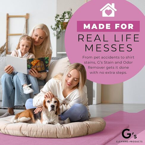 G's Cleaning Biodechgedable Stain & Odor Remover Racher - 32 Oz Pet Pet Prote Enzyme Cleaner - Pet Overor Eliminator for Home - Cat & Dog Pee Carpet Cleaner - Deary Stain Prace ، Floor ، Flatress in Saudi Arabia