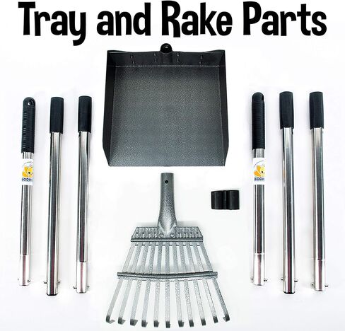 Bodhi Dog Pooper Scooper للكلاب الكبيرة - مغرفة أنبوب معدني ثقيل مع صينية ومقبض طويلة - مغرفة أنبوب الكلب للبناء والعشب والشارع والحصى والطرف الخارجية - أداة تنظيف النفايات للحيوانات الأليفة in Kuwait