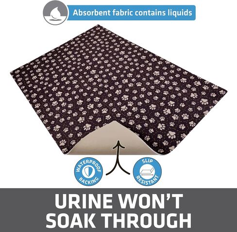 Drymate XL Original Cat Litter Mat, Contains Mess from Box, Protects Floors, Urine-Proof, Machine Washable, Soft on Kitty Paws, Absorbent, Waterproof (USA Made, Recycled Content) (28"x36")(GreyStripe) in Kuwait