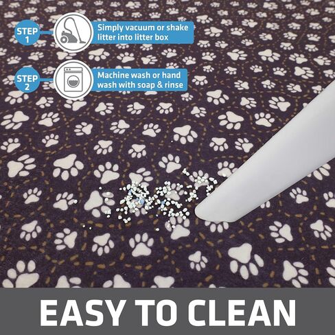 Drymate XL Original Cat Litter Mat, Contains Mess from Box, Protects Floors, Urine-Proof, Machine Washable, Soft on Kitty Paws, Absorbent, Waterproof (USA Made, Recycled Content) (28"x36")(GreyStripe) in Kuwait