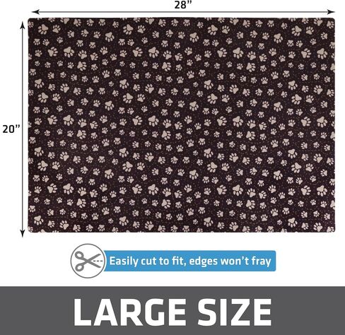 Drymate XL Original Cat Litter Mat, Contains Mess from Box, Protects Floors, Urine-Proof, Machine Washable, Soft on Kitty Paws, Absorbent, Waterproof (USA Made, Recycled Content) (28"x36")(GreyStripe) in Kuwait