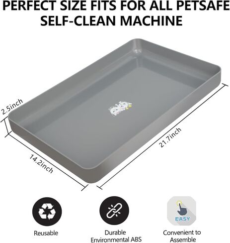 Cat Litter Box Tray Compatible with Petsafe Scoop-Free- Odor & Stain-Resistant, Easy Disassembly - Includes Free Scoop for Cat Litter Boxes Plastic in Saudi Arabia