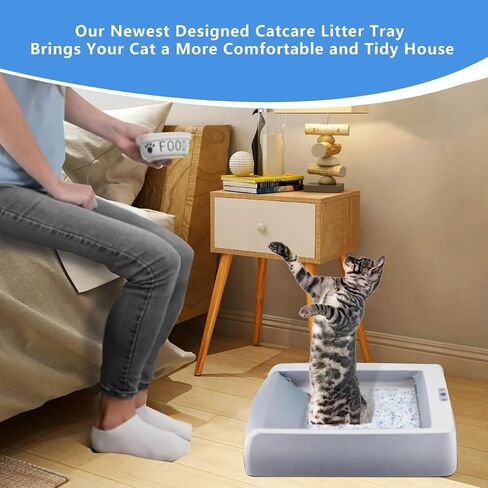 Cat Litter Box Tray Compatible with Petsafe Scoop-Free- Odor & Stain-Resistant, Easy Disassembly - Includes Free Scoop for Cat Litter Boxes Plastic in Saudi Arabia