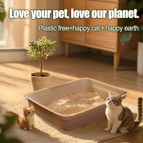 Disposable Litter Boxes for Cats Large: 4-Pack Leak-Proof Sustainable for Indoor/Travel Use Standalone or as Liner in Saudi Arabia