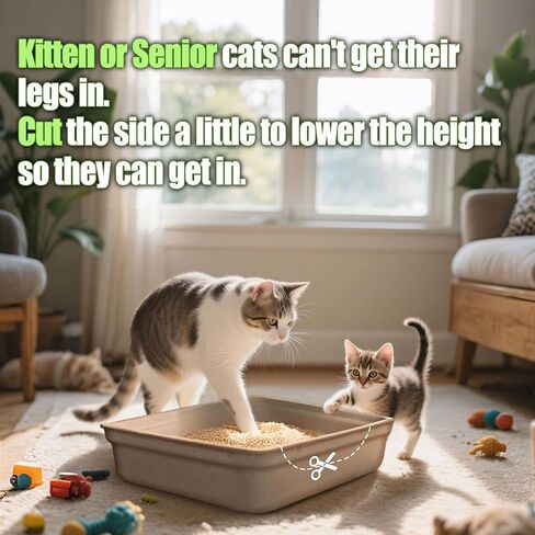 Disposable Litter Boxes for Cats Large: 4-Pack Leak-Proof Sustainable for Indoor/Travel Use Standalone or as Liner in Saudi Arabia