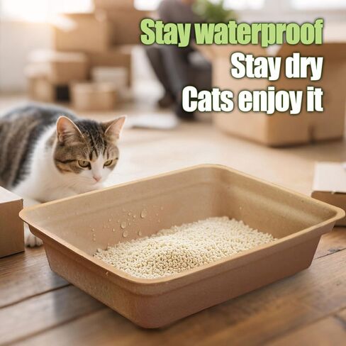 Disposable Litter Boxes for Cats Large: 4-Pack Leak-Proof Sustainable for Indoor/Travel Use Standalone or as Liner in Saudi Arabia