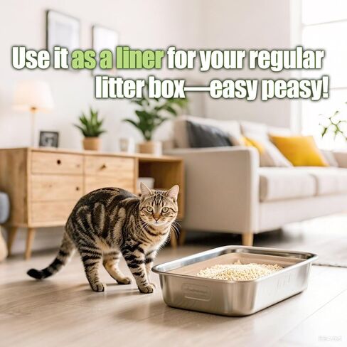 Disposable Litter Boxes for Cats Large: 4-Pack Leak-Proof Sustainable for Indoor/Travel Use Standalone or as Liner in Saudi Arabia