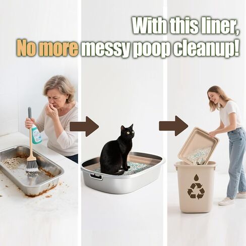 Disposable Litter Boxes for Cats Large: 4-Pack Leak-Proof Sustainable for Indoor/Travel Use Standalone or as Liner in Saudi Arabia