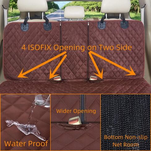 Dog Car Seat Cover for Back Seat Cover,Non Stick Fur Rear Seat Protector for Pet,Nonslip Waterproof Durable Universal Fit Interior Backseat Covers for Auto Van SUV in Kuwait