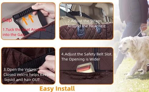 Dog Car Seat Cover for Back Seat Cover,Non Stick Fur Rear Seat Protector for Pet,Nonslip Waterproof Durable Universal Fit Interior Backseat Covers for Auto Van SUV in Kuwait