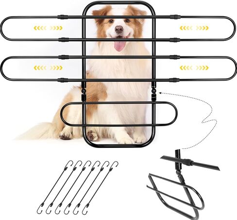 Universal Fit Dog Jarrier لسيارات الدفع الرباعي ، سيدان ، شاحنة ، مقعد أمامي/خلفي ، 6 الحبال المرنة والفولاذ الثابت in Kuwait