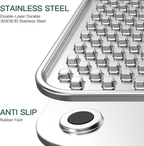 Stainless Steel Large Lick Mat for Dogs & Cats, Chew-Proof Slow Feeder, Anxiety Reducer, Whisker-Friendly for Cats, Non-Slip Heavy Duty Base, Raw Feeding Pad, Dishwasher Safe [Single] in Kuwait