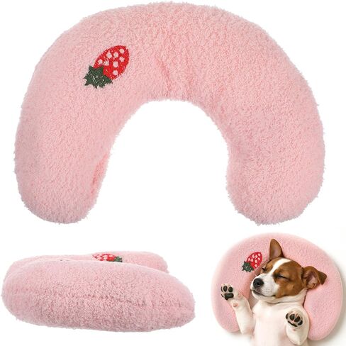 وسادة على شكل حرف U للحيوانات الأليفة ، وسادة تهدئة للحيوانات الأليفة الناعمة والرقيقة ، ونصف دونات الحضن بنمط تطريز لطيف ، يمكن أن تدعم رقبة الحيوانات الأليفة ، والآلة ، ومناسبة للقطط والكلاب والحيوانات الأليفة الأخرى in Kuwait