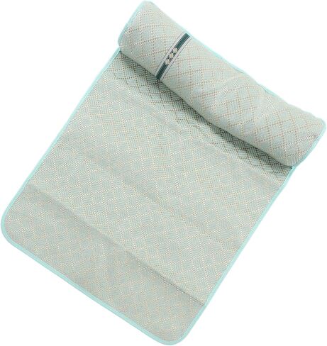 EMUKOEP Summer Dog Cooling Mat with Pillow Portable Cooling Mat Portable Soft Bed Pet Sleeping Mat (Green Gold XL) in Saudi Arabia