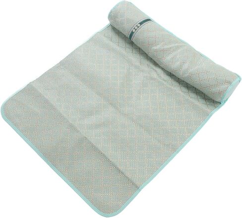 EMUKOEP Summer Dog Cooling Mat with Pillow Portable Cooling Mat Portable Soft Bed Pet Sleeping Mat (Green Gold XL) in Saudi Arabia