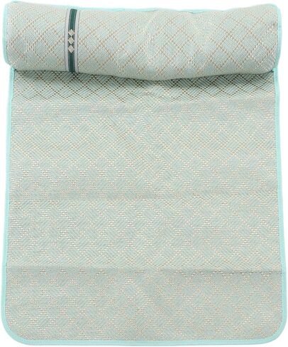 EMUKOEP Summer Dog Cooling Mat with Pillow Portable Cooling Mat Portable Soft Bed Pet Sleeping Mat (Green Gold XL) in Saudi Arabia