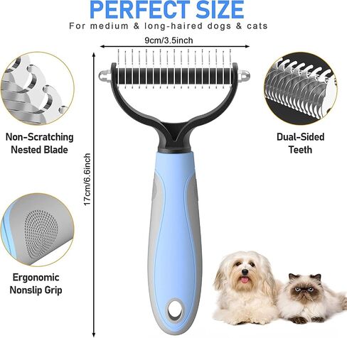 Pet Grooming Brush Effectively Reduces Shedding by Up to 95% Professional Deshedding Tool for Dogs and Cats in Saudi Arabia