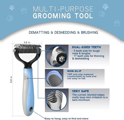 Pet Grooming Brush Effectively Reduces Shedding by Up to 95% Professional Deshedding Tool for Dogs and Cats in Saudi Arabia