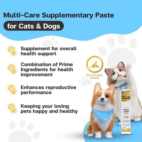 مكملات القط القطط Vitality Cat-عجينة قابلة للشفاء لدعم المناعة والقطط التخلص من حساسية الجلد-متعدد الفيتامينات اليومية مع أوميغا 3 ، البيوتين ، البروبيوتيك ، ماك ، توراين-30 كيس in Saudi Arabia