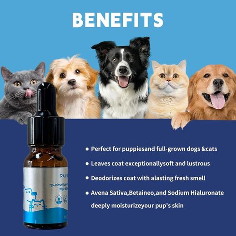 Waterless No-Rinse Pet Shampoo, Essence & Conditioner for Dogs, Puppies & Cats - Natural Pomegranate Scent - Dry, Soothes Itchy Skin, Hydrates Coat, Fits Pet Steam Brush in Saudi Arabia