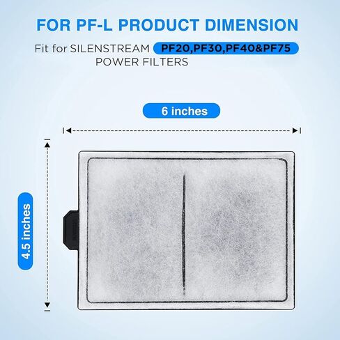 Hitauing 8 Pack PF-L Carbon Carrtridge for Silenstream PF20 و PF30 و PF40 و PF75 Power Filters in Kuwait