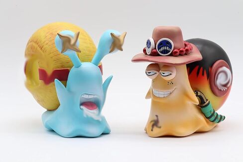 Thcbme Anime Action Figures Den Den Mushi Cute Figures Transponder Snail Phone Bug PVC Figures Model Collection Ornaments (Ace) in Saudi Arabia