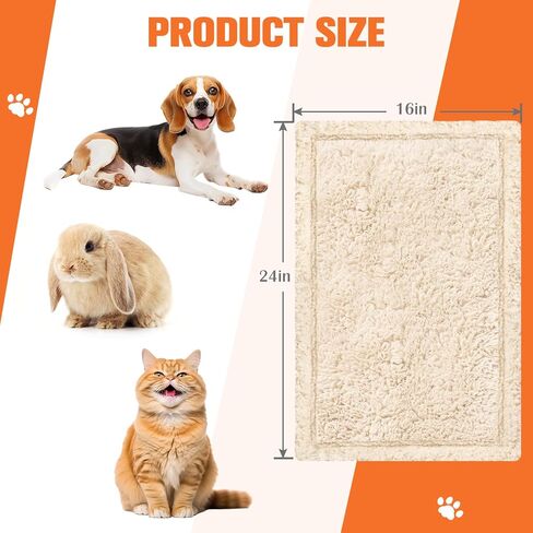 Cat Blanket for Small Dogs Puppy Cat, 16" x 24" Grey/Beige Pack 2, Soft Warm Sherpa Fleece Cat Blanket Washable in Kuwait
