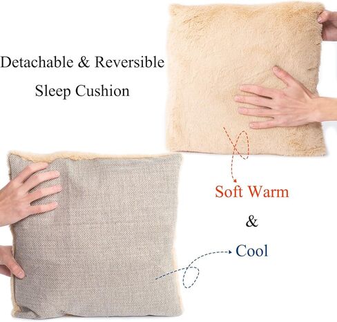 سرير قط للقطط الداخلية - كهف كهف أسرة كات Cat Cat مع وسادة مملوءة بالقابلة للغسل ، وأسرّة هريرة ناعمة ، أسرّة وأثاث قط ، لسرير صغير ومتوسط ​​للحيوانات الأليفة in Kuwait