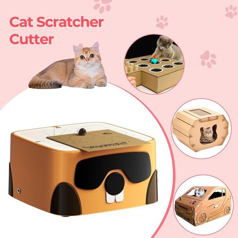 Cardboard Cutter for Cat - 3D Printed Card Board Cutter DIY Cat Scratchers Cardboard Strip Tool Machine for Making Cat Scratching Board Cat Bed in Kuwait
