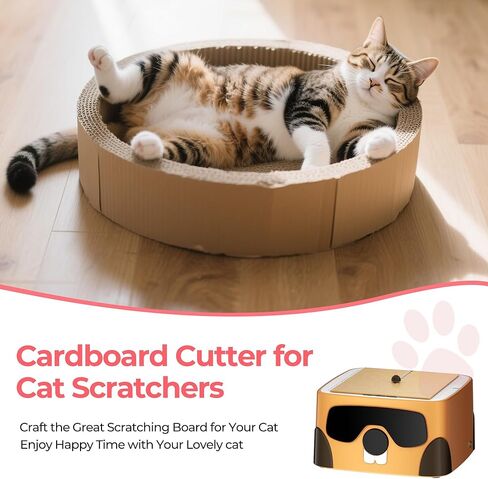 Cardboard Cutter for Cat - 3D Printed Card Board Cutter DIY Cat Scratchers Cardboard Strip Tool Machine for Making Cat Scratching Board Cat Bed in Kuwait