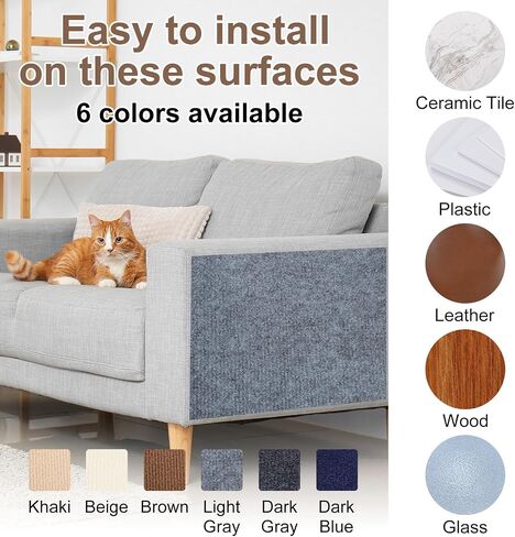 حصيرة خدش Cat ذاتية Uxcell ، 1 لفة 236 "× 236" واقي الأريكة من مخالب القط لأريكة DIY والجدار والأبواب وقطع حصيرة سجاد لدان خدش CAT ، الأسود in Saudi Arabia