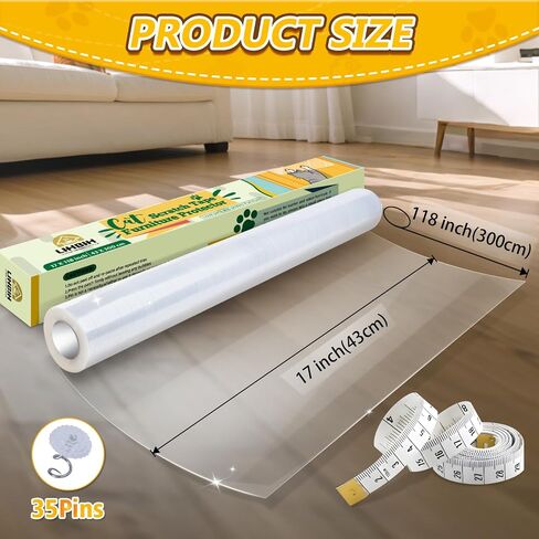 Anti Cat Scratch Furniture Protector, 8 Pcs Self-Adhesive Couch Protector for Cat Claws, Heavy Duty Couch Cover Furniture Protectors from Cats Scratching Tape for Sofa, Corner, Door, Chair in Kuwait