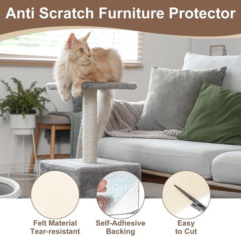 حصيرة خدش Cat ذاتية Uxcell ، 1 لفة 236 "× 236" واقي الأريكة من مخالب القط لأريكة DIY والجدار والأبواب وقطع حصيرة سجاد لدان خدش CAT ، الأسود in Saudi Arabia