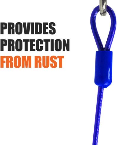 BV Dog Tie Out Cable 30 Feet - Heavy Duty Dog Lead Up to 125 Pounds - Reflective & Rust-Free with Quick Release Swivel Clips & 360° Rotating Clasp - Tangle-Free Dogs Runner for Yard (Red, Single) in Saudi Arabia