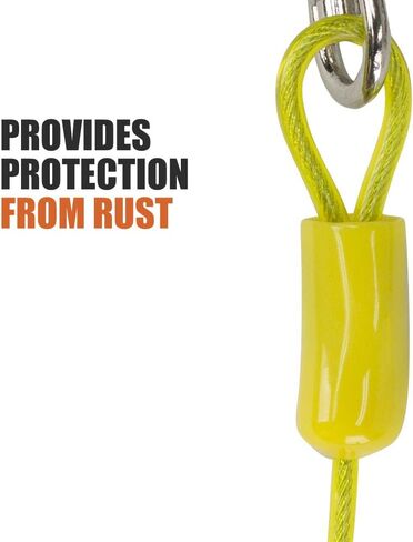BV Dog Tie Out Cable 30 Feet - Heavy Duty Dog Lead Up to 125 Pounds - Reflective & Rust-Free with Quick Release Swivel Clips & 360° Rotating Clasp - Tangle-Free Dogs Runner for Yard (Red, Single) in Saudi Arabia