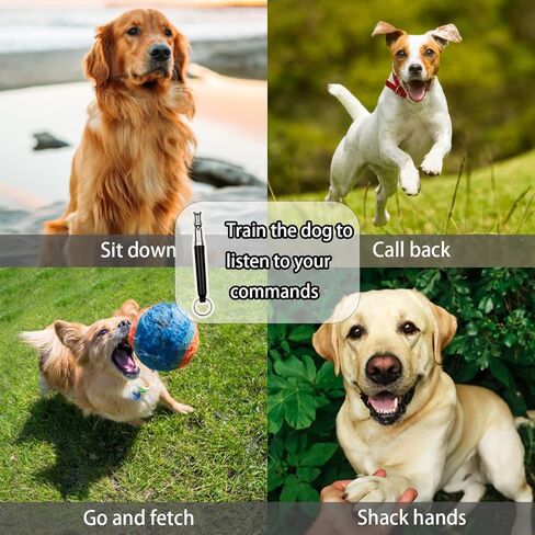 Dog Whistle to Stop Barking Neighbors Dog，Professional Recall Dog Training Whistles,2 Pcs Adjustable Silent Dog Whistle with Lanyard,Black and White in Kuwait