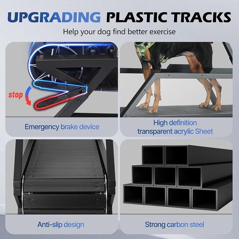 حلقة مفرغة للكلاب للكلاب الكبيرة والمتوسطة - slatmill للكلاب ذات المقاومة القابلة للتعديل ، وفرامل القرص وعداد الخطى ، و 300 رطل من الخدمة الثقيلة - حلقة مفرغة سهلة التحرك ، وحرق الطاقة للحفاظ على صحة الحيوانات الأليفة in Kuwait