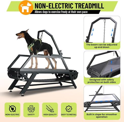 حلقة مفرغة للكلاب للكلاب الكبيرة المتوسطة ، و slatmill للكلاب مع عداد الخطى والفرامل ، ومطحنة للكلاب لممارسة الرياضة اليومية واللياقة ، مناسبة للداخلية/الخارجية ، ووزن 300 رطل ، متحرك مع العجلات in Kuwait