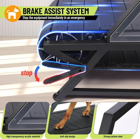 حلقة مفرغة للكلاب للكلاب الكبيرة المتوسطة ، و slatmill للكلاب مع عداد الخطى والفرامل ، ومطحنة للكلاب لممارسة الرياضة اليومية واللياقة ، مناسبة للداخلية/الخارجية ، ووزن 300 رطل ، متحرك مع العجلات in Kuwait