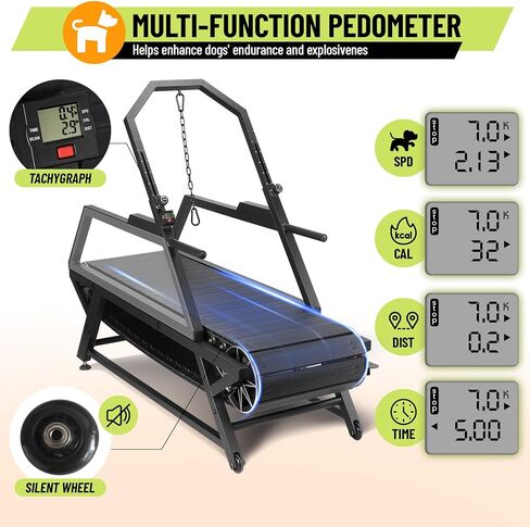 حلقة مفرغة للكلاب للكلاب الكبيرة المتوسطة ، و slatmill للكلاب مع عداد الخطى والفرامل ، ومطحنة للكلاب لممارسة الرياضة اليومية واللياقة ، مناسبة للداخلية/الخارجية ، ووزن 300 رطل ، متحرك مع العجلات in Kuwait